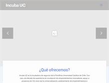 Tablet Screenshot of incubauc.cl